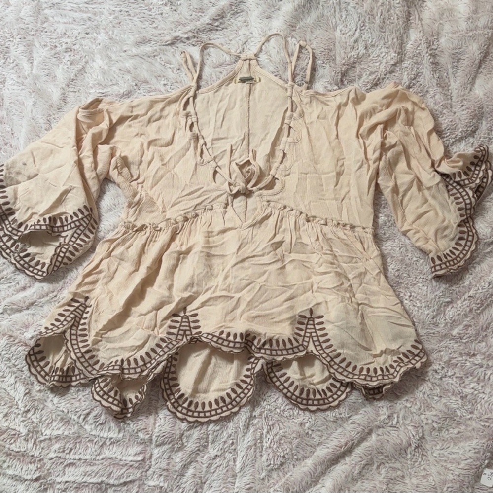 Cream Boho Women's Top